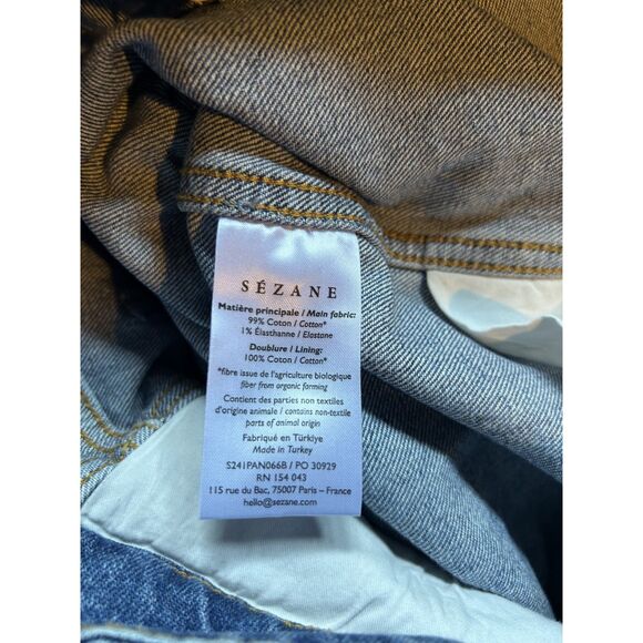 SEZANE, Women's Jeans, L'ICONIQUE DROIT DENIM, Blue, Size FR 40, US 8, NWT - Picture 7 of 11